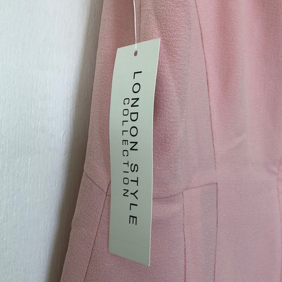 London Style Collection Pink  Dress Sz 14 - Picture 5 of 8